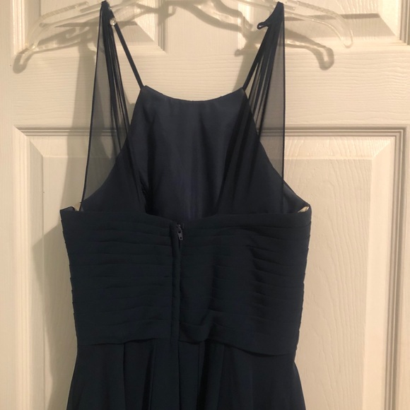 Azazie navy blue bridesmaid/maxi dress - Picture 3 of 6